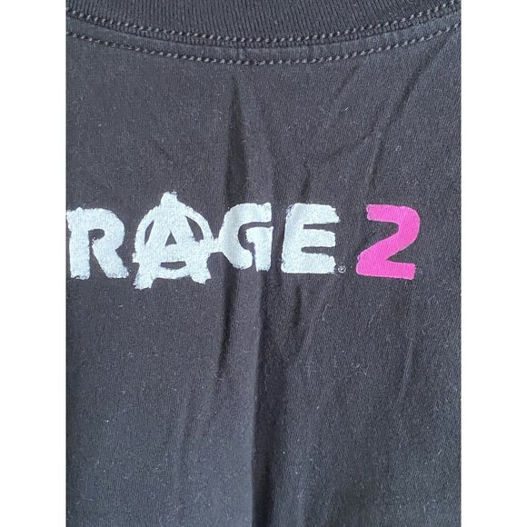 Rage 2 Black Pink Logo S/S T-Shirt Men's Size L Bethesda Cotton - Picture 5 of 5